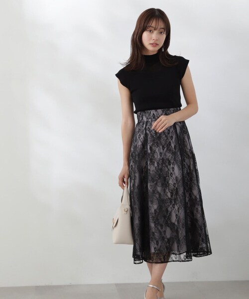 PROPORTION BODY DRESSING(プロポーションボディドレッシング)の「シアー切り替えニット / 1214170506(ニット/セーター・レディース・イエロー/ホワイト/ブラック・FREE)」の9枚目の写真