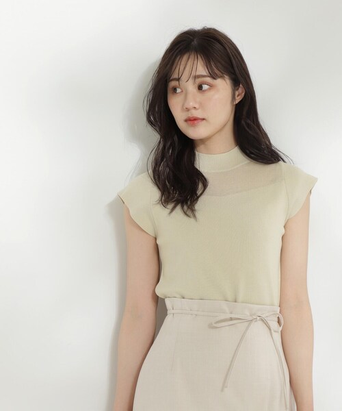 PROPORTION BODY DRESSING(プロポーションボディドレッシング)の「シアー切り替えニット / 1214170506(ニット/セーター・レディース・イエロー/ホワイト/ブラック・FREE)」の19枚目の写真