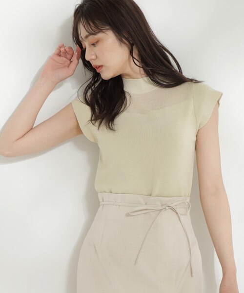PROPORTION BODY DRESSING(プロポーションボディドレッシング)の「シアー切り替えニット / 1214170506(ニット/セーター・レディース・イエロー/ホワイト/ブラック・FREE)」の21枚目の写真