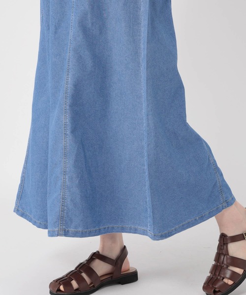 studio CLIP（スタディオクリップ）の「サマーデニムスカーチョ（デニムパンツ・レディース・インディゴブルー/ブラック/ライトブルー/ホワイト・SMALL/MEDIUM/LARGE/PM/ﾌﾘｰ(L)）」の7枚目の写真