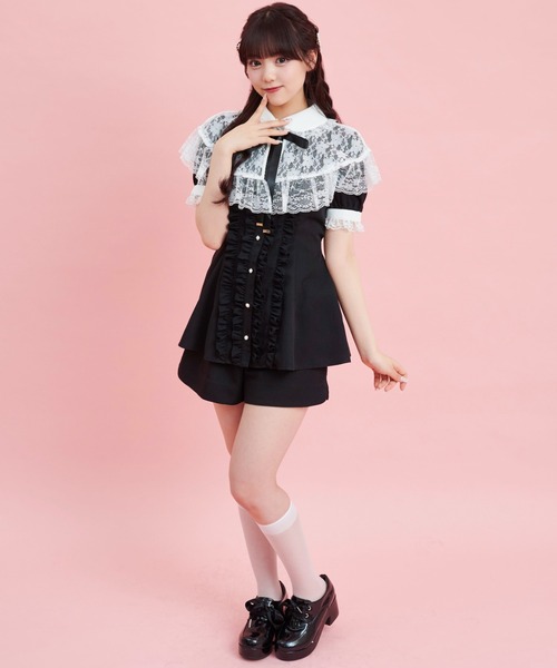 pium レースケープフリルセットアップ レースケープフリルセットアップ – pium