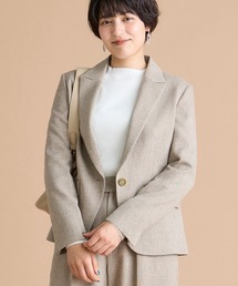 INED CLARO | 【洗えるセットアップ】シャークスキンツイード テーラードジャケット(スーツジャケット)