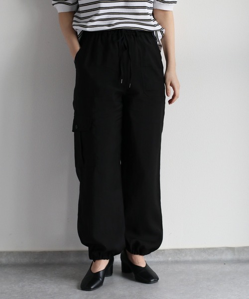 cepo（セポ）の「シアーカーゴパンツ＜セットアップ可能＞（カーゴパンツ・レディース・ブラック/オフホワイト・M）」の16枚目の写真