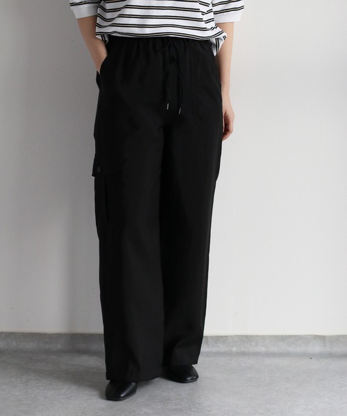 cepo（セポ）の「シアーカーゴパンツ＜セットアップ可能＞（カーゴパンツ・レディース・ブラック/オフホワイト・M）」の21枚目の写真
