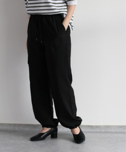 cepo（セポ）の「シアーカーゴパンツ＜セットアップ可能＞（カーゴパンツ・レディース・ブラック/オフホワイト・M）」の15枚目の写真