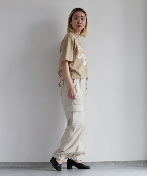 cepo（セポ）の「シアーカーゴパンツ＜セットアップ可能＞（カーゴパンツ・レディース・ブラック/オフホワイト・M）」の4枚目の写真