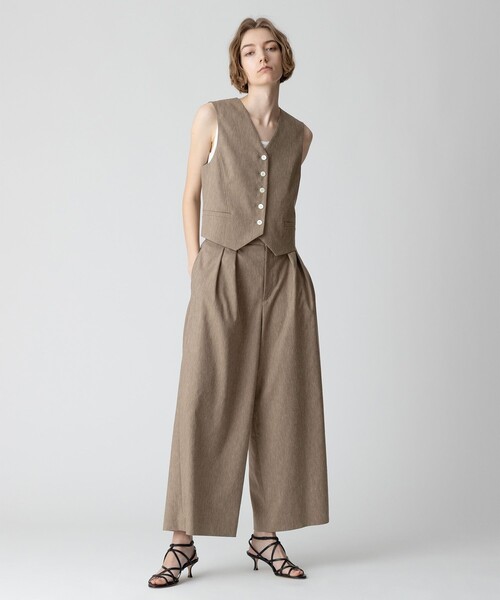 アルアバイル　allureville リネンコンダブルジレ　ジレ　ベスト リネン混ジレ|allureville OFFICIAL SITE / ONLINE SHOP