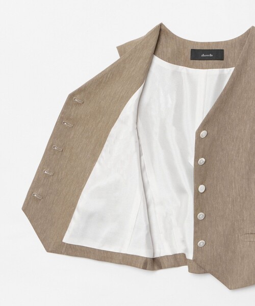 allureville♡アルアバイル リネンコンダブルジレ allureville ベスト ジレ リネン混ジレ レディース : ZOZOTOWN Yahoo