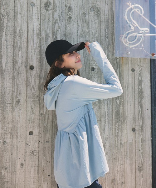 DONOBAN(ドノバン)の「撥水冷感ネックカバー付きCAP(キャップ・レディース・ライラック/ブラック/ベージュ・F)」の12枚目の写真