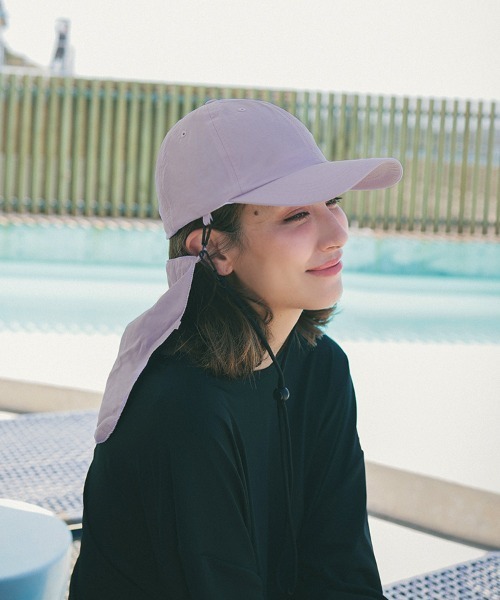 DONOBAN(ドノバン)の「撥水冷感ネックカバー付きCAP(キャップ・レディース・ライラック/ブラック/ベージュ・F)」の16枚目の写真