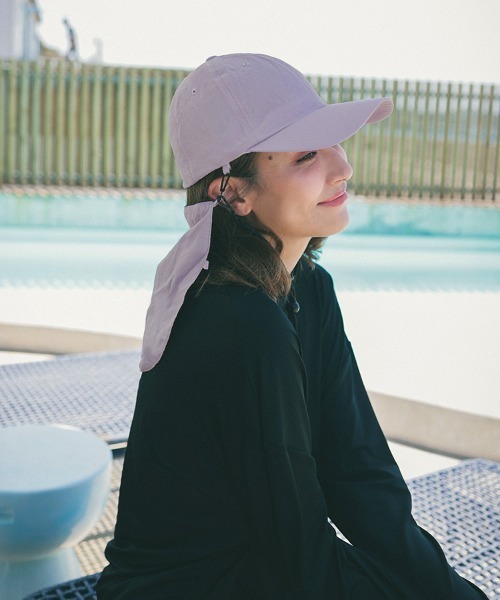 DONOBAN(ドノバン)の「撥水冷感ネックカバー付きCAP(キャップ・レディース・ライラック/ブラック/ベージュ・F)」の18枚目の写真