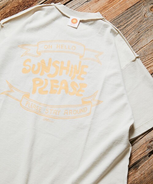 Jonas Claesson（ジョナスクレアッソン）の「JONAS CLAESSON/ジョナスクレアッソン Insideout  Sunshine Please Tee/インサイドアウト サンシャイン プリーズTシャツ/リバーシブル/リラックスフィット（Tシャツ/カットソー・メンズ・チャコールグレー/オフホワイト/ターコイズブルー・MEDIUM/LARGE）」の17枚目の写真