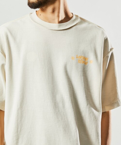 Jonas Claesson（ジョナスクレアッソン）の「JONAS CLAESSON/ジョナスクレアッソン Insideout  Sunshine Please Tee/インサイドアウト サンシャイン プリーズTシャツ/リバーシブル/リラックスフィット（Tシャツ/カットソー・メンズ・チャコールグレー/オフホワイト/ターコイズブルー・MEDIUM/LARGE）」の20枚目の写真