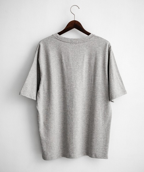 Rocky Monroe(ロッキーモンロー)の「無地/ボーダー柄 甘編み裏毛クルーネック半袖Tシャツ(Tシャツ/カットソー・メンズ・ネイビー×ホワイト/ネイビー/ホワイト×ネイビー/グレー・LL/L/M)」の10枚目の写真