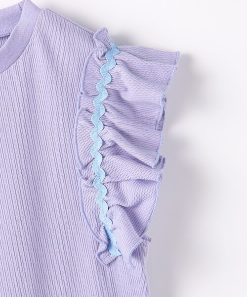 green label relaxing（グリーンレーベルリラクシング）の「ハニカム ナミナミテープ Tシャツ 140cm-160cm（Tシャツ/カットソー・キッズ・オレンジ/ライラック/オフホワイト・140cm/160cm/150cm）」の7枚目の写真