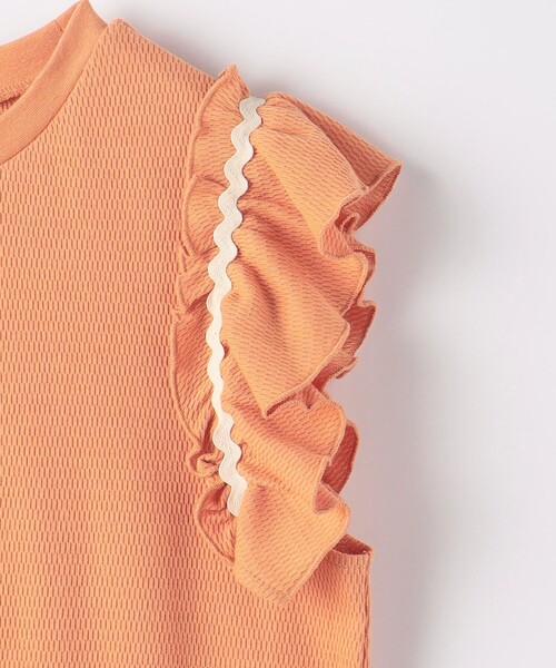 green label relaxing（グリーンレーベルリラクシング）の「ハニカム ナミナミテープ Tシャツ 140cm-160cm（Tシャツ/カットソー・キッズ・オレンジ/ライラック/オフホワイト・140cm/160cm/150cm）」の16枚目の写真