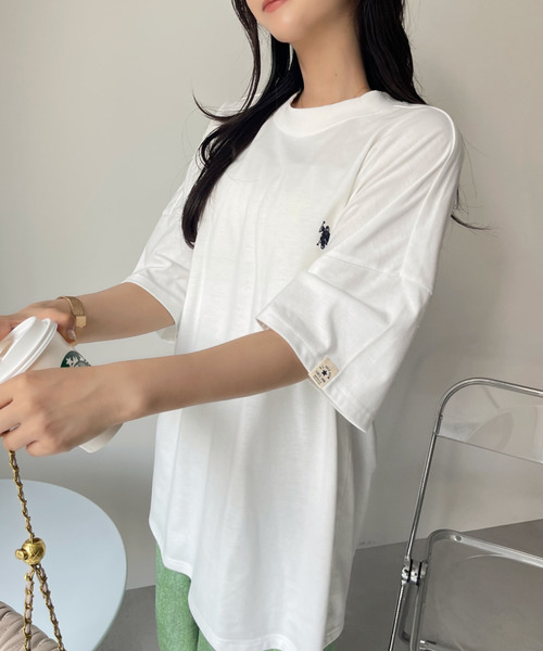 U.S. POLO ASSN.(ユーエスポロアッスン)の「【Ada.別注】U.S. POLO ASSN. オーバーサイズ Tシャツ無地/ボーダー(Tシャツ/カットソー・レディース・グレー系その他/ベージュ系その他/ブラック系/ホワイト/ブラック・FREE)」の20枚目の写真