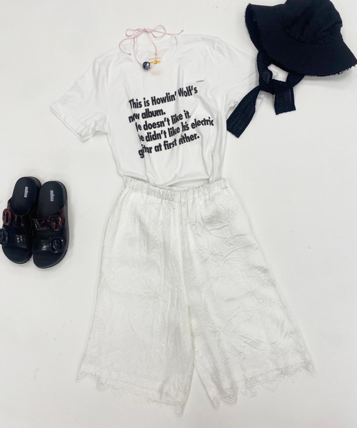 EDIT. FOR LULU(エディットフォールル)の「【BLUESCENTRIC / ブルースセントリック】HOWLINWOLF TEE(Tシャツ/カットソー・レディース・ホワイト・SMALL)」の2枚目の写真