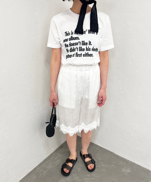 EDIT. FOR LULU(エディットフォールル)の「【BLUESCENTRIC / ブルースセントリック】HOWLINWOLF TEE(Tシャツ/カットソー・レディース・ホワイト・SMALL)」の4枚目の写真
