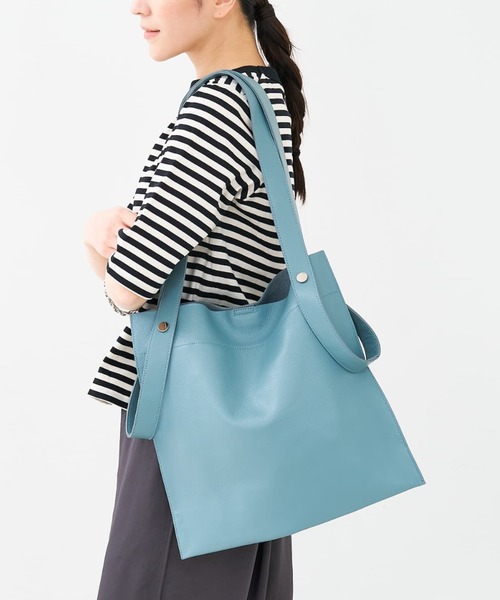 【BEAURE/ビュレ】カウレザー 2WAY ハンドル トートバッグ ガンメタ ビュレ Beau're カウレザー ◎SETUP7限定！別注カラー有◎ 2way