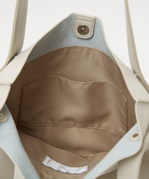 【BEAURE/ビュレ】カウレザー 2WAY ハンドル トートバッグベージュ WEB限定】【BEAURE/ヴュレ】カウレザー 2WAY ハンドル トート