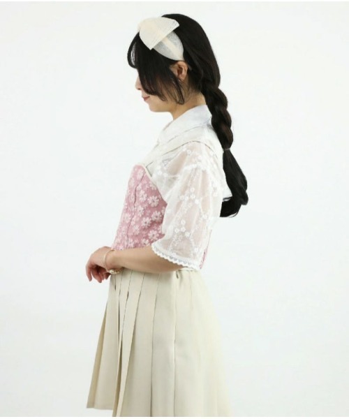 F i.n.t（フィント）の「フラワージャガードビスチェ/fint　フィント（キャミソール・レディース・ライトグレー/ピンク・FREE）」の22枚目の写真