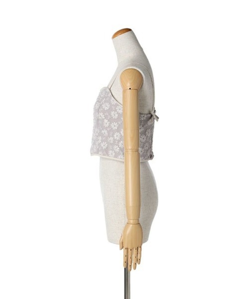 F i.n.t（フィント）の「フラワージャガードビスチェ/fint　フィント（キャミソール・レディース・ライトグレー/ピンク・FREE）」の11枚目の写真