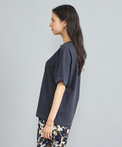 coen（コーエン）の「MARKET（マーケット）オーガニックコットン配色ステッチTシャツ（Tシャツ/カットソー・レディース・オフホワイト/ブラック/ダークブラウン/ネイビー・M/L）」の17枚目の写真