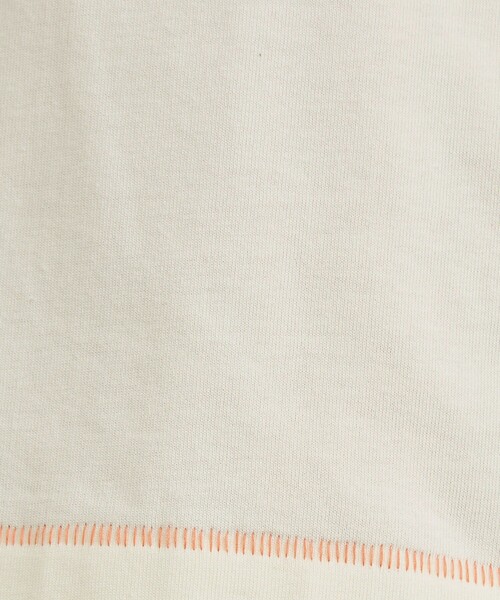 coen（コーエン）の「MARKET（マーケット）オーガニックコットン配色ステッチTシャツ（Tシャツ/カットソー・レディース・オフホワイト/ブラック/ダークブラウン/ネイビー・M/L）」の8枚目の写真