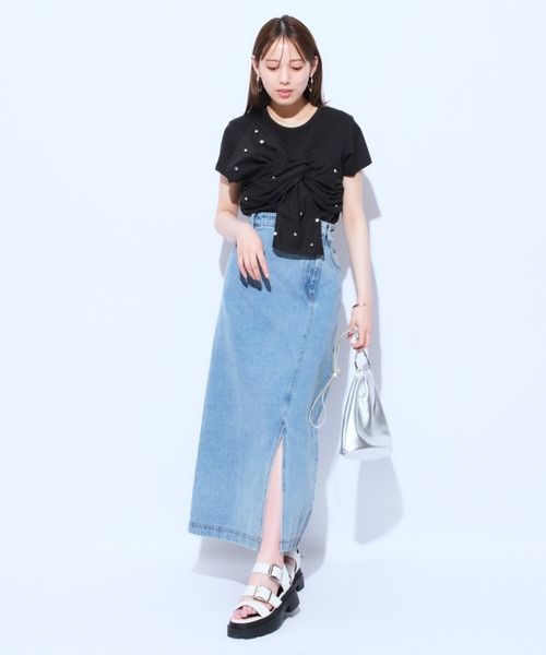 Mystrada（マイストラーダ）の「アシメデニムスカート（スカート  