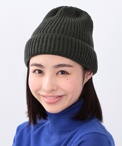 BEAMS BOY（ビームスボーイ）の「LEUCHTFEUER / メリノウール ワッチキャップ（ニットキャップ/ビーニー・レディース・ベージュ/ワイン/オリーブ・ONE SIZE）」の2枚目の写真