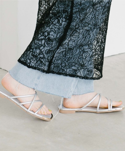 archives（アルシーヴ）の「フラットロープサンダル（サンダル・レディース・アイボリー/ブラック/シルバーグレー・MEDIUM/LARGE）」の13枚目の写真