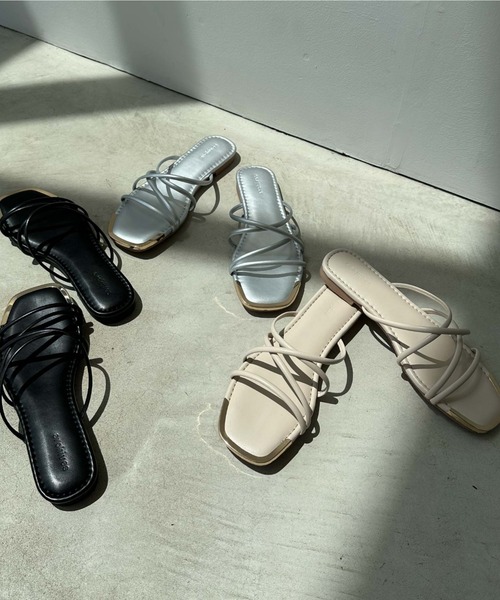 archives（アルシーヴ）の「フラットロープサンダル（サンダル・レディース・アイボリー/ブラック/シルバーグレー・MEDIUM/LARGE）」の5枚目の写真