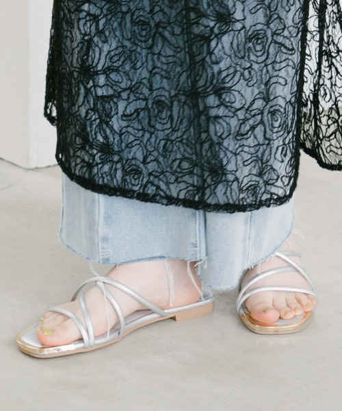 archives（アルシーヴ）の「フラットロープサンダル（サンダル・レディース・アイボリー/ブラック/シルバーグレー・MEDIUM/LARGE）」の14枚目の写真