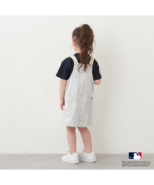 petit main（プティマイン）の「【MLB】サロペットスカート(キッズサイズ)（ジャンパースカート・キッズ・サックスブルー/ネイビー/オフホワイト・S/M/L）」の19枚目の写真