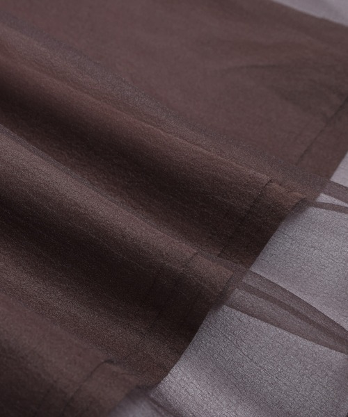 AMELY(エミリー)の「オーガンジーティアードスカート(スカート・レディース・ブラック/ブラウン/ホワイト/アイボリー・フリー)」の18枚目の写真