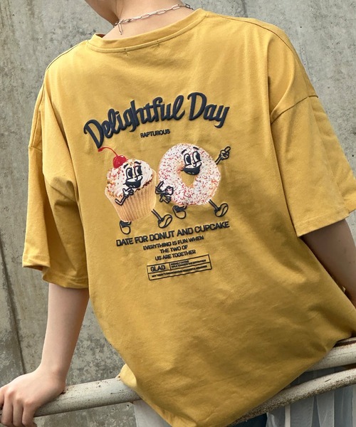 Tシャツ・カットソー [mused] Whipped Cream T-shirt セール】おやつフォトキャラBIG Tシャツ（Tシャツ/カットソー