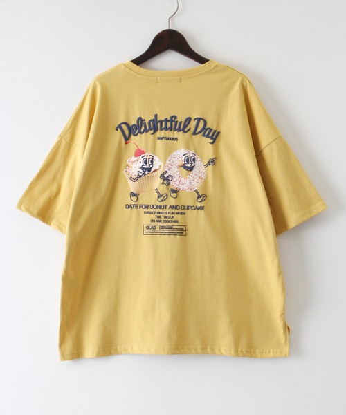【関税込み】424 イエロー ディストレス Tシャツ 阪神 Tシャツ メンズ レディース イエロー 夏 大きいサイズ 160