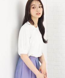 index | ◆UV アシメタック5分袖トップス【接触冷感/洗濯機洗い可】(Tシャツ/カットソー)