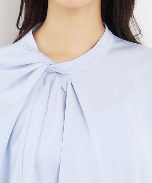 index（インデックス）の「◆UV アシメタック5分袖トップス【接触冷感/洗濯機洗い可】（Tシャツ/カットソー・レディース・ネイビー/サックスブルー/オフホワイト・36/38/40/42）」の19枚目の写真