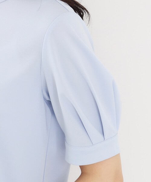 index（インデックス）の「◆UV アシメタック5分袖トップス【接触冷感/洗濯機洗い可】（Tシャツ/カットソー・レディース・ネイビー/サックスブルー/オフホワイト・36/38/40/42）」の21枚目の写真