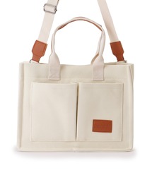 レディーストート(スクエア型) ショルダー バッグ　ハンドメイド ハンドメイド】簡単！ファスナー付きスクエアトートバッグの