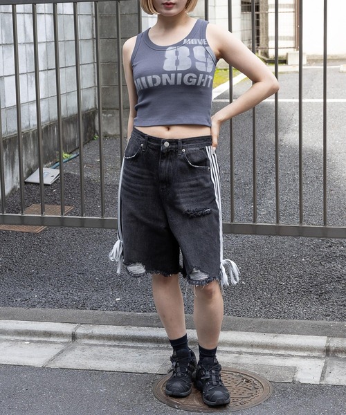 Midnight Move（ミッドナイトムーブ）の「Midnight Move／89スプレーキャミ（タンクトップ・レディース・ブラック/ピンク/ネイビー・FREE）」の9枚目の写真