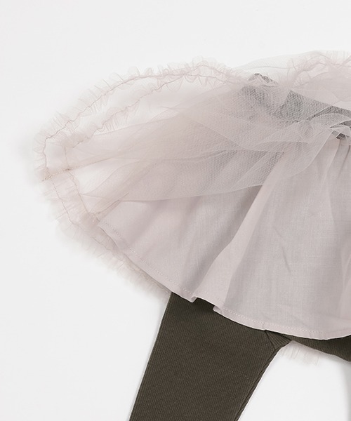 petit main（プティマイン）の「レギンスつきチュールスカート（スカート・キッズ・ライトグレー/アイボリー/ライトピンク・70cm/80ｃｍ）」の6枚目の写真