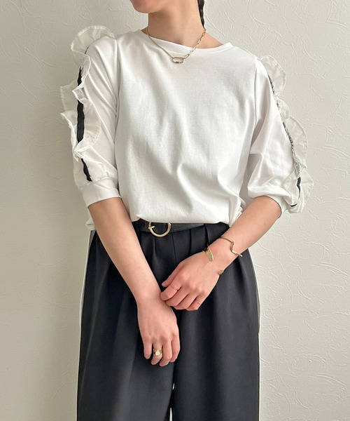 – LOVE & – / エルフリーデ フリルスリーブカットトップス LHELBIE│Eimee Law & LHELBIE