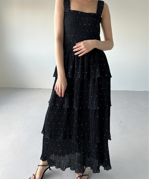 Olu.（オルドット）の「ドットプリーツティアードワンピース