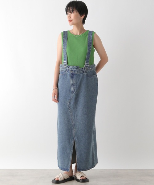 LEPSIM（レプシィム）の「マルチリメイクデニムジャンパースカート