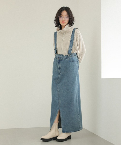 デニムリメイク　ロングスカート　ジャンスカ　ハンドメイド デニムリメイク ロングスカート ジャンスカ ハンドメイド （着物