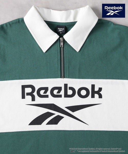 Right-on（ライトオン）の「Reebok(リーボック)ハーフジップポロシャツ（ポロシャツ・レディース・グリーン/ダークベージュ・M/L/XL）」の8枚目の写真