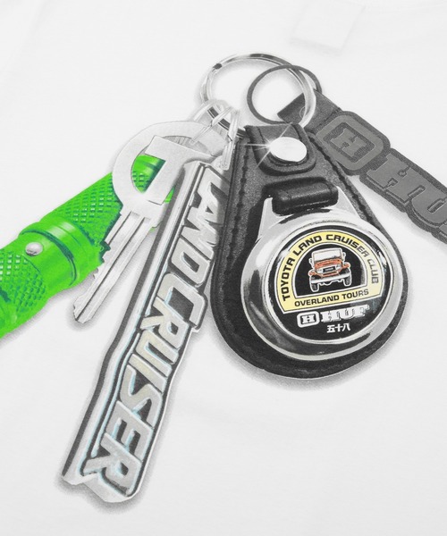HUF X LAND CRUISER SHINE KEYCHAIN TEE / HUF ハフ トヨタ コラボ Tシャツ（Tシャツ/カットソー）｜HUF（ハフ）